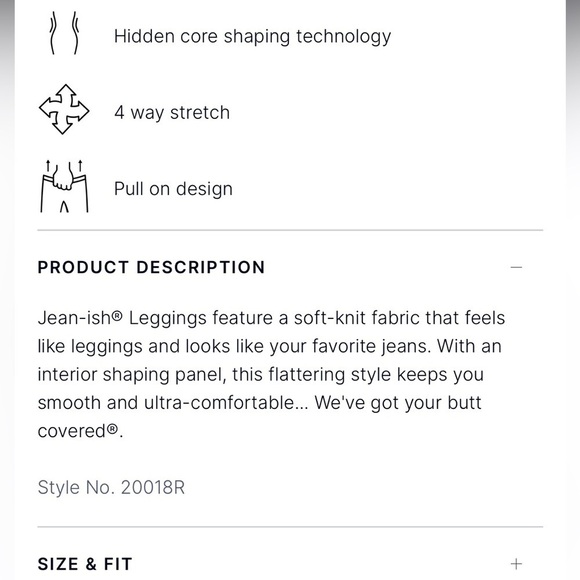 SPANX NEW Jean-ish Leggings Earthy Taupe Pull On Tummy Shaping Sz S - Picture 8 of 10